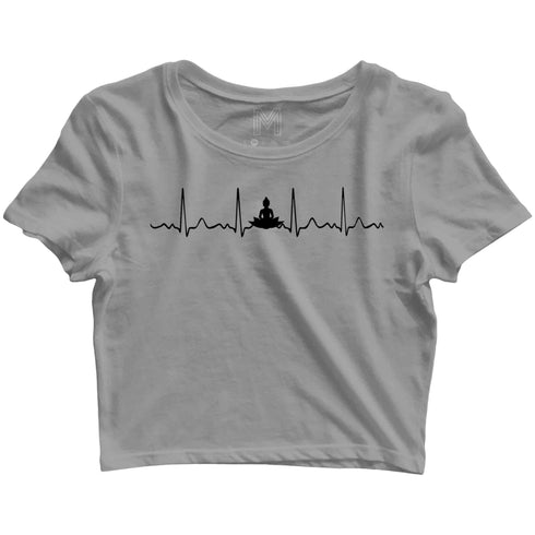 Yoga Fitness Yoga YOGA MEDITATION VIBES Custom Printed Graphic Design Crop Top T-Shirt for Women